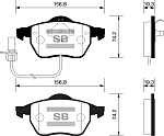 SP2001 SANGSIN BRAKE Колодки дисковые пер. AUDI A4-A6, VW Passat 97г.> SP2001