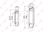 WB1230 LYNXAUTO Подшипник ступицы колеса к-т 2шт. | перед |