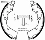 DFS8782 DOUBLE FORCE Колодки тормозные барабанные Double Force