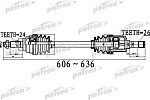 PDS0516 PATRON ПОЛУОСЬ ПЕРЕДНИЙ МОСТ СЛЕВА 24X606X52X26 KIA RIO (FD) 00 -