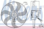 85725 NISSENS вентилятор охлаждения!\ Audi A3, VW Golf 4/Bora 1.4-2.0/1.9TDI 96>