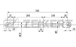 GF1835 ZEKKERT Пружина газовая капота Kia Sorento 02-  Lancia Ypsilon (312_) 11-