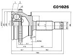 C01026 SANGSIN BRAKE ШРУС внешний передний