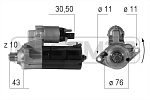 220606 ERA Стартер SKODA OCTAVIA/SUPERB VW GOLF/PASSAT 1.9TDi/2.0TDi 1.7kw 220606