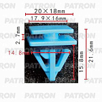 P370384 PATRON Клипса пластмассовая Hyundai, Kia применяемость: молдинги