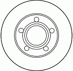 DF2651 TRW Торм.диск зад.[245x10] 5 отв.