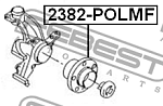 2382POLMF FEBEST Ступица колеса с интегрированным подшипником. SKODA FABIA 2000-2008 [SVW]