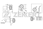 SE4021 ZEKKERT ДАТЧИК ПОЛОЖЕНИЯ ВАЛА KIA SPORTAGE II 04- SPECTRA 04- CERATO 04- HYUNDAI SANTA FE 01- ACCENT II