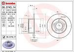 08574311 BREMBO ДИСК ТОРМОЗНОЙ AUDI (FAW) A6 SALOON (C5) 09/99-12/06 / AUDI 100 (4A2, C4) 12/90-07/94 / AUDI 100 AV