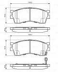 0986494146 BOSCH Колодки тормозные дисковые /комплект 4 шт/