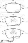 P85146 BREMBO КОЛОДКИ ТОРМОЗНЫЕ ДИСКОВЫЕ С ДАТЧИКОМ, AUDI A1 (8X1, 8XK) 05/10-10/18 / AUDI A1 SPORTBACK (8XA, 8XF)