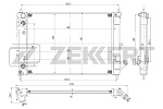 MK1579 ZEKKERT Радиатор охл. дв Hyundai Creta 16-, Elantra V 13-, Kia Cerato III 16-.