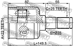 2211SORR FEBEST ШРУС внутренний задний 22x35x25 2211-SORR