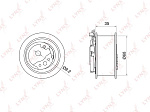 PB1001 LYNXAUTO Ролик ремня ГРМ AUDI/VW/SKODA/SEAT 1.9TDI 2000 =>