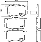 P28022 BREMBO КОЛОДКИ ТОРМОЗНЫЕ БАРАБАННЫЕ К-Т, ACURA CL COUPE 10 96-09 03 ACURA ILX SALOON 09 12- ACURA LEGEN