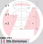 238911701 ZIMMERMANN Колодки торм.пер.