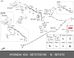 FT0821 K&K Шланг тормозной задн лев HYUNDAI