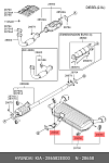 286582E000 HYUNDAI / KIA Крепление выхлопной трубы
