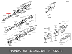 3422314930 PULLMAN Вал кпп первичный