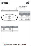 RP1153 SANGSIN BRAKE Колодки передние KIA SORENTO I (JC) RP1153