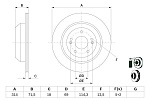 0986479F43 BOSCH Диск тормозной