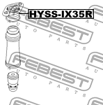 HYSSIX35R FEBEST ОПОРА ЗАДНЕГО АМОРТИЗАТОРА