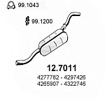 127011 ASSO Задняя часть глушителя Fiat 127 900Cc - Seat Fura