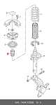 QZ1KD412303 QUARTZ Отбойник амортизатора переднего