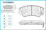 C11CR0064 CWORKS ТОРМОЗНЫЕ КОЛОДКИ ПЕРЕДНИЕ C11CR0064