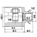 Z88918R ZIKMAR ШРУС ВНУТРЕННИЙ HONDA ACCORD CL (02--08), - R