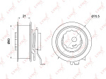 PB1262 LYNXAUTO Ролик натяжителя ремня ГРМ