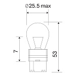 61213ORANGE10 МАЯК Лампа накаливания сигнальная PY21W BAU15s Original 12V 21W Картон 10 шт (цена за штуку) 61213ORANGE1