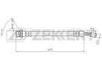 BS9457 ZEKKERT Шланг тормозной задний левый Hyundai Tucson 04- Kia Sportage II 04-