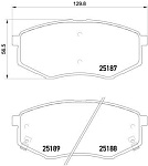 P30055 BREMBO Колодки торм.пер.