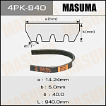 4PK940 MASUMA РЕМЕНЬ РУЧЕЙКОВЫЙ