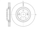 6143610 REMSA 61436.10 диск тормозной передний! вентилир.\ Hyundai i40 1.6/2.0/1.7CRDi 11>