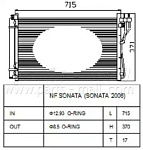 PXNCA080 PARTS-MALL Радиатор кондиционера