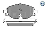 0252568320PD MEYLE Колодки торм.пер. (WVA 25683 20,4mm) /PLATINUM PAD/