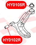 HY0105R VTR Сайлентблок нижнего рычага передней подвески, задний