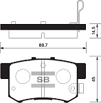 SP1368 SANGSIN BRAKE КОЛОДКИ ТОРМОЗНЫЕ ЗАД HONDA ACCORD 90-/CIVIC 97-/CR-V II/FR-V/PRELUDE 92-00