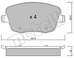 2205470 METELLI Колодки тормозные