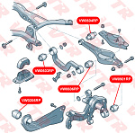 VW0604RP VTR Сайлентблок полиуретановый рычага задней подвески