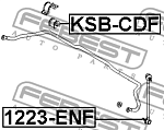 KSBCDF FEBEST Втулка стабилизатора задняя KIA CEED 2006-2012 (23.8мм) KSB-CDF