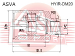 HYIRDM20 ASVA ШРУС HYUNDAI/KIA SORENTO/SANTA FE 09- внутр. прав.