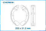 C14CR0018 CWORKS Тормозные колодки задние барабанные, Low Metallic