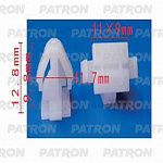 P371314 PATRON Клипса пластмассовая Hyundai,Kia применяемость: пороги, уплотнитель