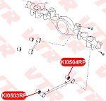 KI0503RP VTR KI0503RP Полиуретановый сайлентблок продольной тяги, передний