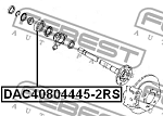 DAC408044452RS FEBEST Подшипник ступичный задний