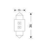 12T11X31CAN062BL МАЯК Лампа светодиодная C5W  SV8.5-8 Super White 12V цена за комплект