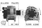 210247 ERA Генератор VAG 98-05 120A